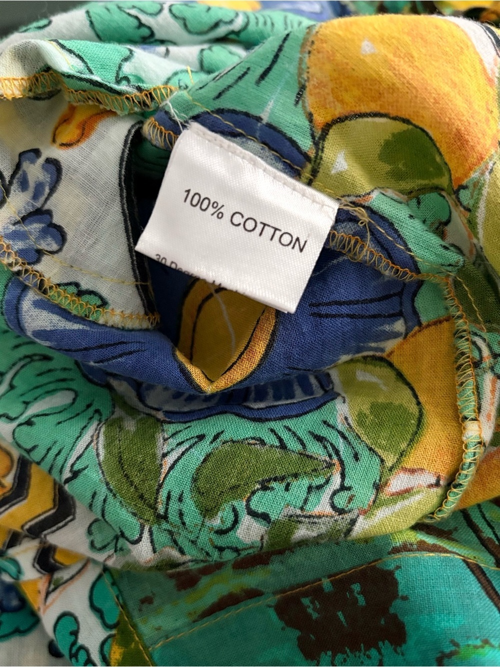 Antica Sartoria Lemon Print Shirt Dress Tunic Mediterranean Resort Wear - Size S - Picture 7 of 8